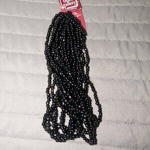 $1 with Bundle ~ Black Glass Beads 5894